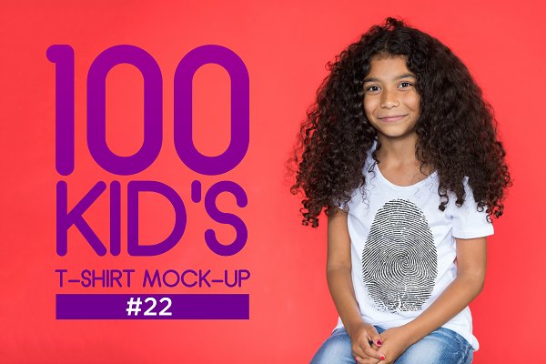 Download 100 Kid's T-Shirt Mock-Up 2018 #22