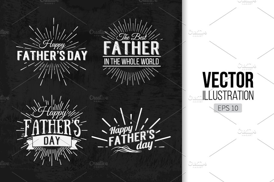 Download Happy Father's Day Chalkboard labels