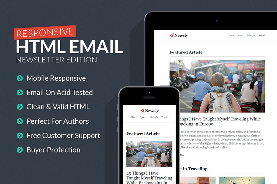 Download Newsletter Responsive Email Template