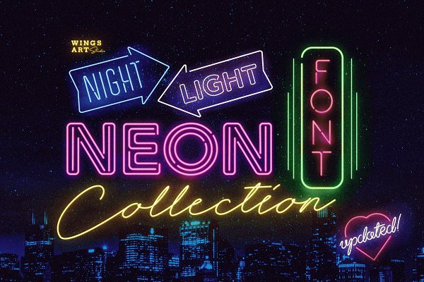 Download Retro Neon Font Collection
