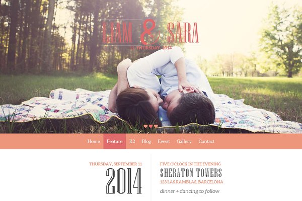Download Tasteful Joomla Wedding Template