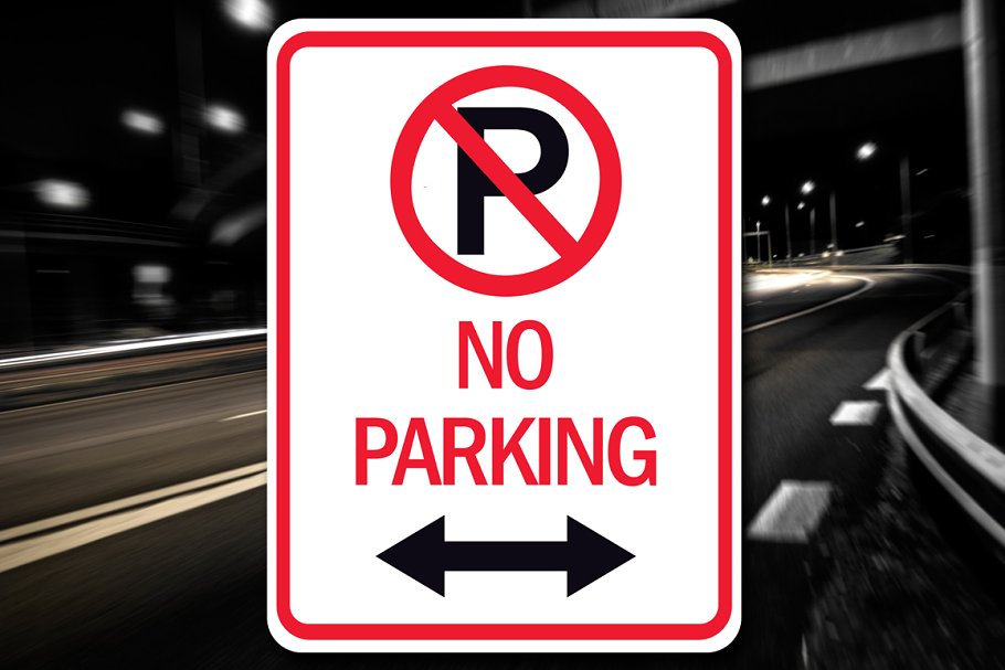 Download No Parking Sign Decal