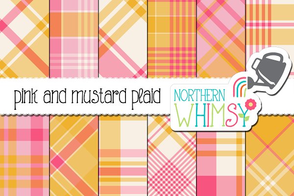 Download Pink & Mustard Yellow Plaid
