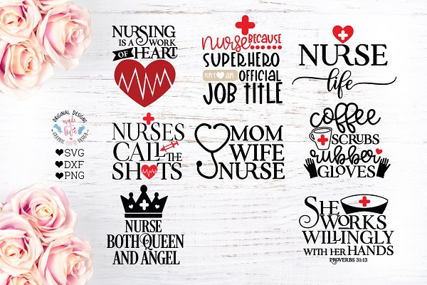 Download Nurse SVG - Nursing Quotes Bundle