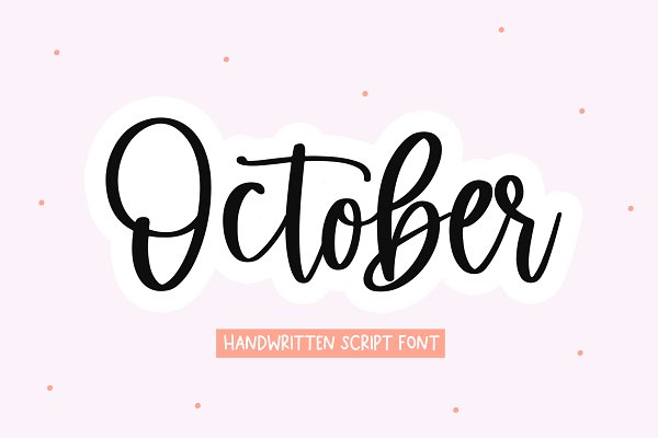Download October | Handwritten Script Font