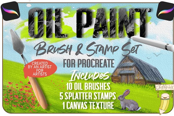 Download Oil Paint Brush & Stamp Set