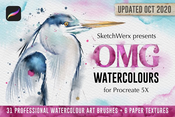Download OMG Watercolour Brushes - Procreate