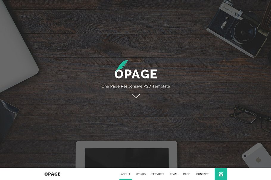 Download OPAGE - One Page Responsive Template