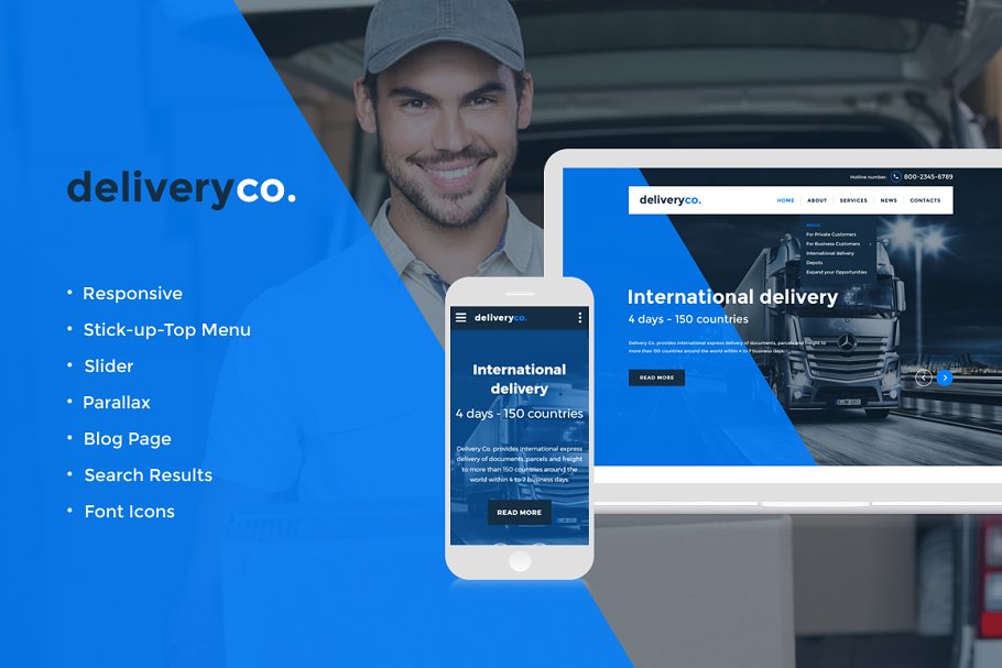 Download Delivery Services Website Template