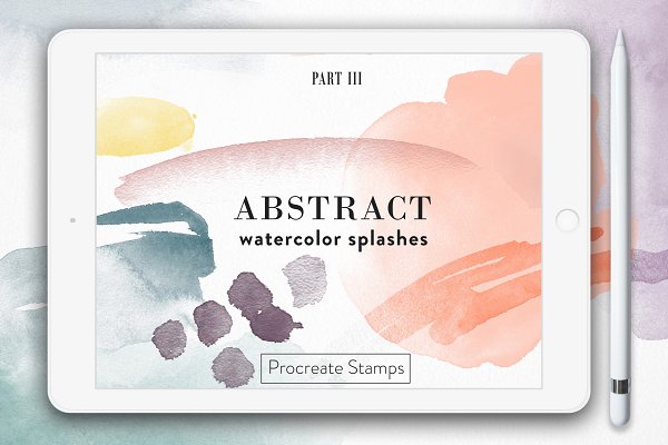 Download Abstract Watercolor Procreate Stamps
