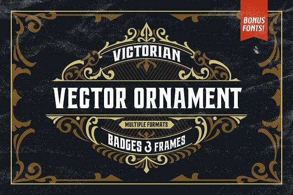 Download Victorian Ornaments Vector + Bonus
