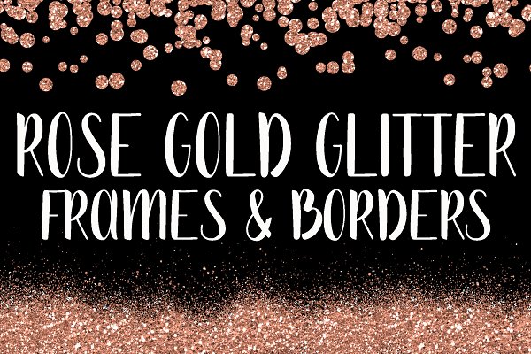 Download Rose Gold Glitter Frames and Borders