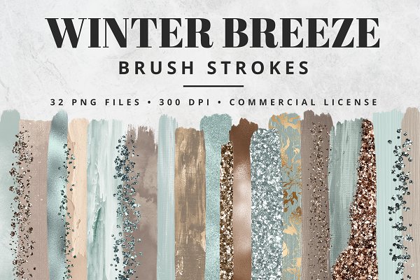 Download Winter Breeze Brush Stroke Set