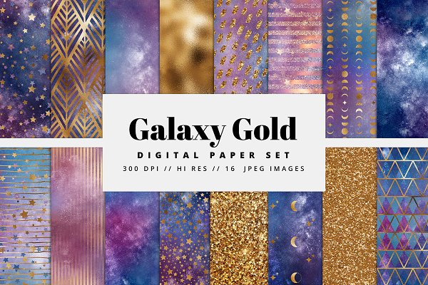 Download Galaxy Gold Digital Paper