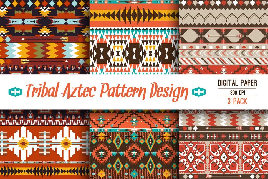Download Ethnic pattern in aztec style