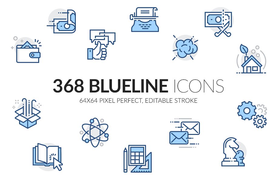 Download Blueline icons set
