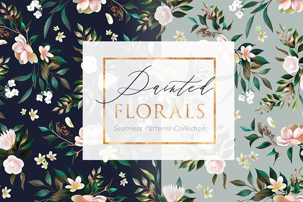 Download Painted Florals Patterns Collection