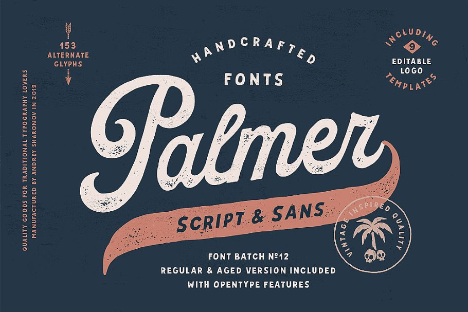 Download Palmer Script & Sans + Logo Template