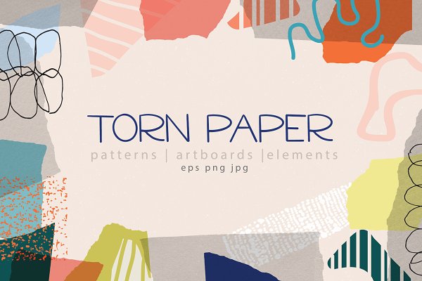 Download Torn Paper Collage + Elements
