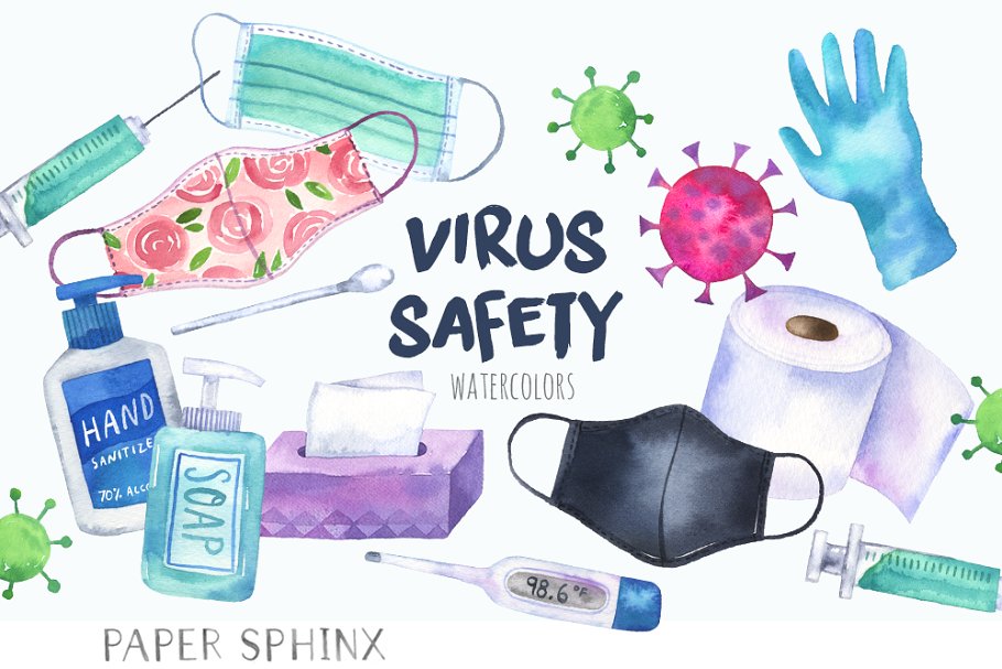 Download Watercolor Virus Clipart