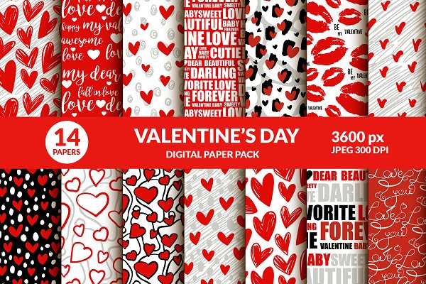 Download Valentines Day Digital Paper