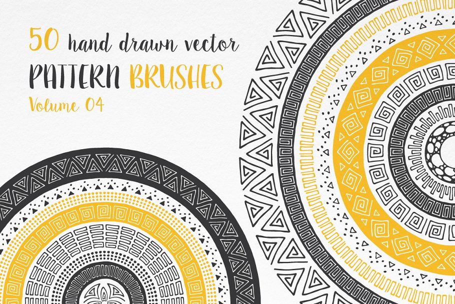 Download Hand Drawn Pattern Brushes Vol. 04