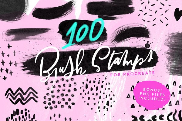 Download 100 Paint Brush Stamps for Procreate