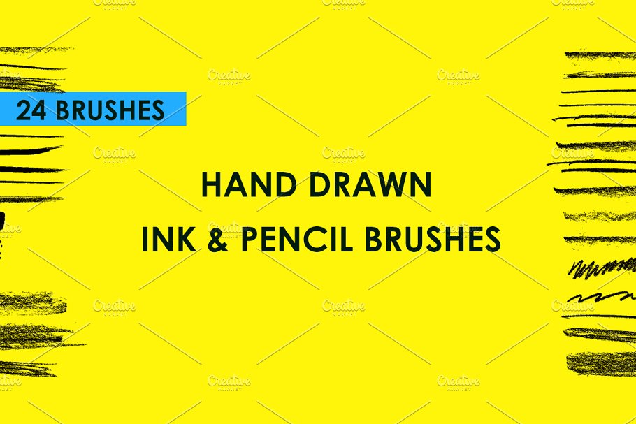 Download Hand Drawn Ink & Pencil Brushes