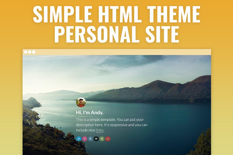 Download Simple Personal Site - HTML Template