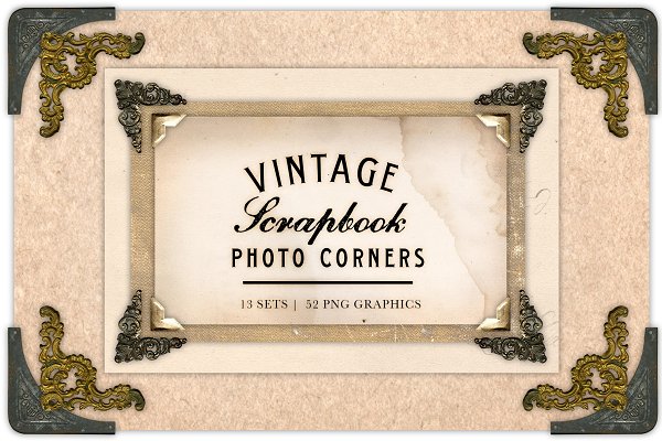 Download Vintage Scrapbook Photo Corners