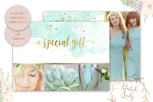 Download PSD Photo Gift Card Template #4