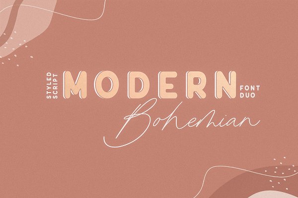 Download Modern Bohemian Font Duo