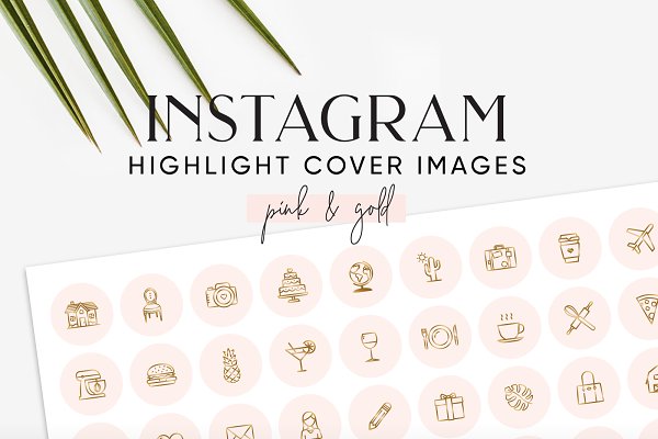 Download Pink Gold Instagram Highlight Covers