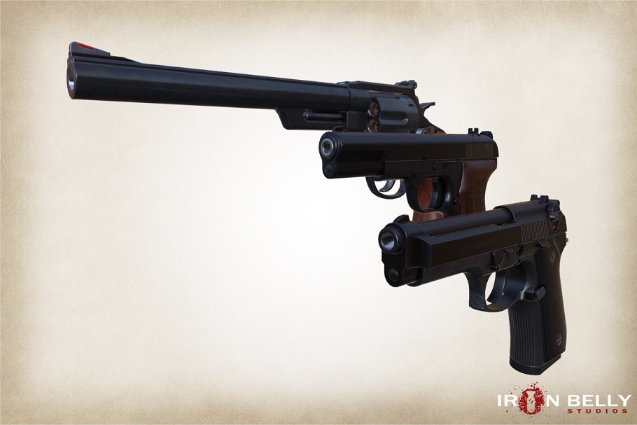 Download AAA Quality Pistol Asset 3-Pack