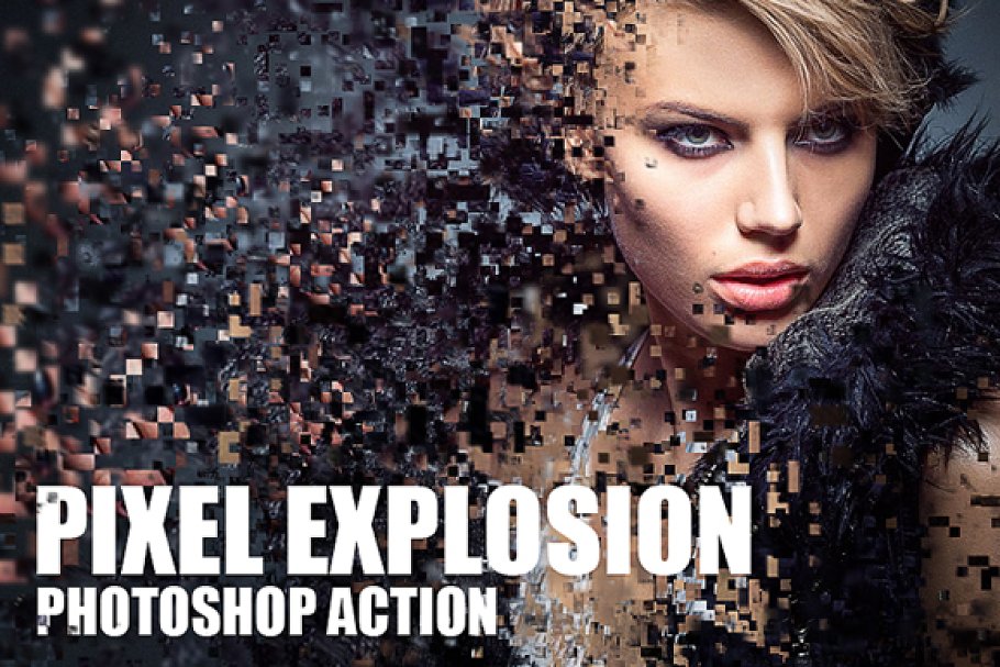 Download Pixel Explosion Photoshop Action