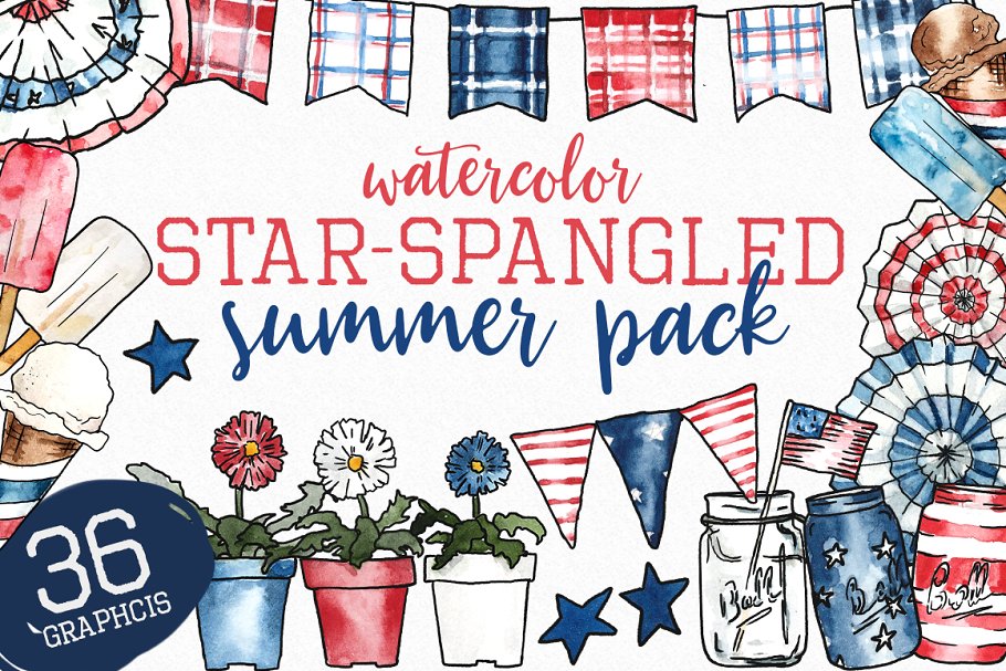 Download Star-Spangled Patriotic Graphic Pack