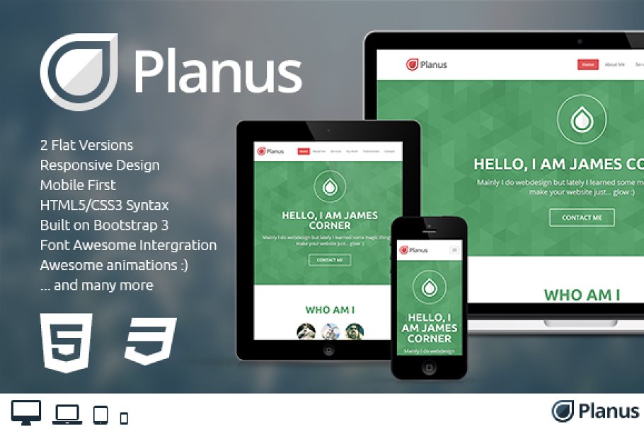 Download Planus - One-Page Bootstrap Theme
