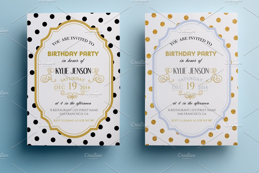Download Elegant birthday party invitation II