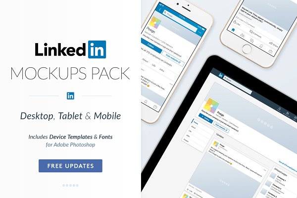 Download LinkedIn Social Media Mockups Pack