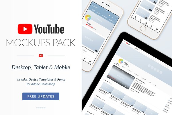 Download YouTube Social Media Mockups Pack