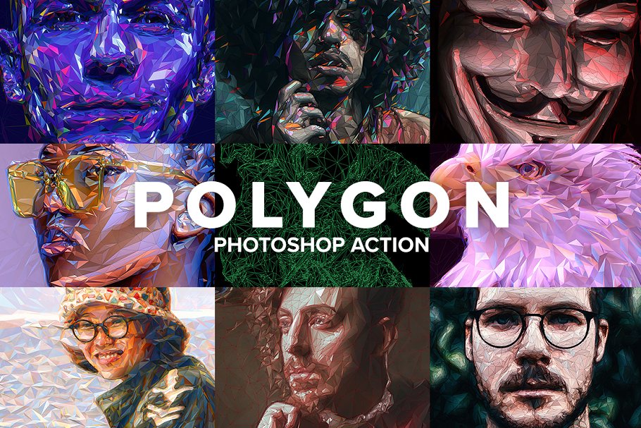 Download Polygon Photoshop Action