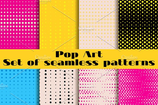 Download Pop Art seamless patterns