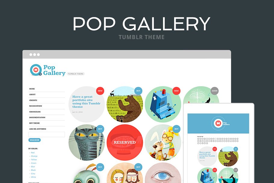 Download Pop Gallery Tumblr Theme