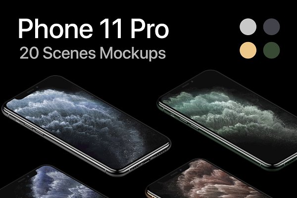 Download Phone 11 Pro - 20 Mockups Scenes