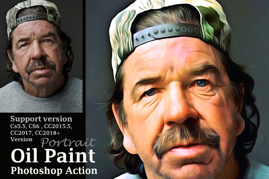 Download Portrait Oil Painting Action