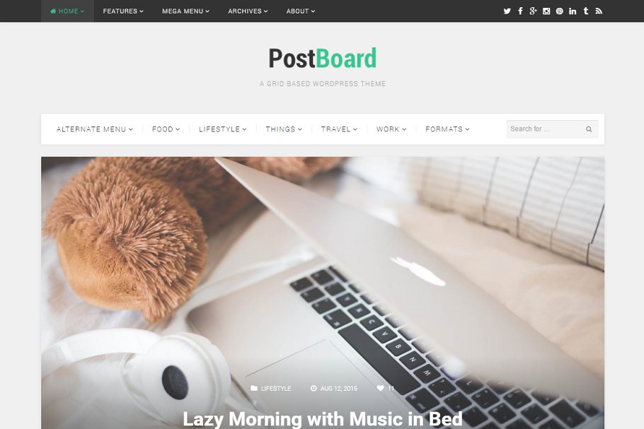 Download PostBoard WordPress Theme