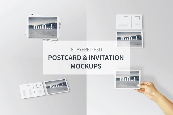 Download Postcard & Invitation Mockups