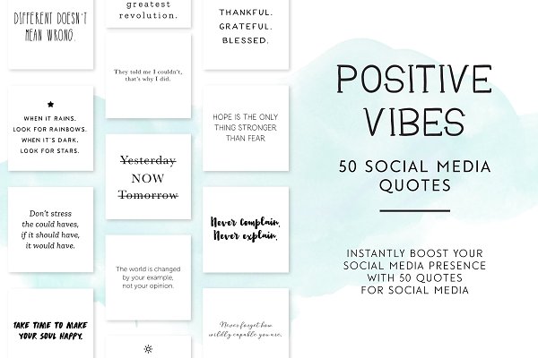 Download Positive Vibes Social Media Quotes
