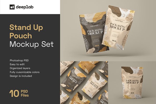 Download Stand Up Pouch Mockup Set