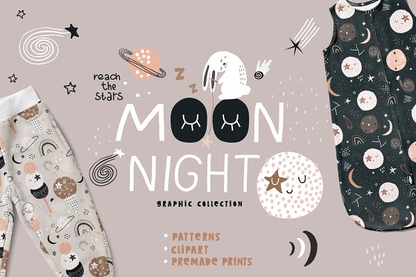 Download MOON night graphic collection